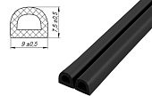 Уплотнитель D 9*7,5 (ДВОЙНОЙ САМОКЛЕЮЩИЙСЯ ЧЕРНЫЙ)