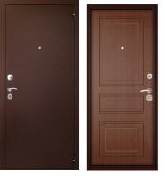 Тульские двери  А3 Темный Орех  70мм..., хром (антик медный, МДФ Орех темный) (2050*960, L, левая)