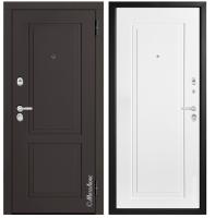 МетаЛюкс М444/14 E1,  МДФ 12 мм, эмаль «Серый» пленка SoftVelvet, цвет «Белый №17",черн фурн (2050*960, левая)