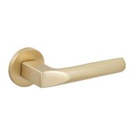 Дверная ручка PRIZMA на круглой розетке Silver Line Round (46859, SSG сатинированное золото)