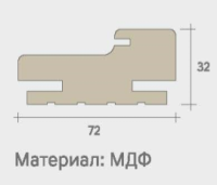 Коробка МДФ телескоп (Корадубов) (бетон известковый (БТИ), 32*72, 2065, Экошпон)