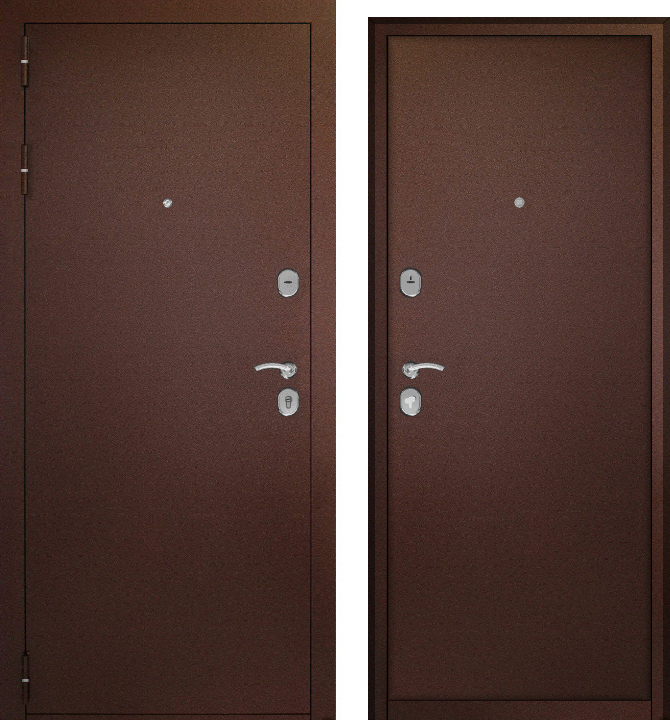 Тульские двери  А100  мет/мет , хром (антик медный, антик медный) , 2050*960, Левая, лот N702857