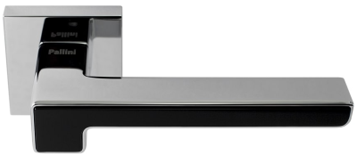 Дверная ручка Prime Паллини Бостон PAL-Z04-S PC/MatBlack, полированный хром/черный 