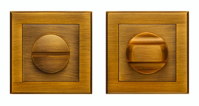 Завертка на квадратной розетке Итарос Премиум Плюс матовый кофе