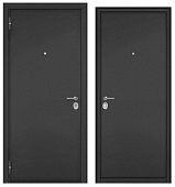 ФЭМЕЛИ ЭКО, СТАЛЬ, букле Антрацит,  1 замок (2050*860, L, левая, хром)