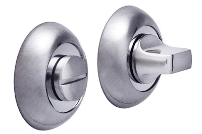 Завертка на круглой розетке Итарос Премиум Плюс бел. никель