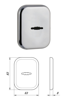 Накладка сувальдная ESC.S.XL/K.486-S SQ XL (автошторка)