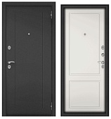 ХОУМ ЭКО, РЛ-1, МДФ белый софт 6ЕД-1, 2 замка (2050*960, правая, Ночная задвижка, букле антрацит, хром)