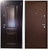 Тульские двери  А723 ШТАМП  Металл-Металл, хром (МЕДЬ, замки ГАРДИАН)  (2050*860, L, левая)