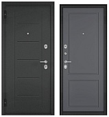 ФЭМЕЛИ ЭКО, РЛ-4, МДФ оскуро ЕД-1, 2 замка (2050*860, левая, Ночная задвижка, букле антрацит, хром)