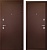 Тульские двери  А100  мет/мет , хром (антик медный, антик медный)  (2050*860, Правая)