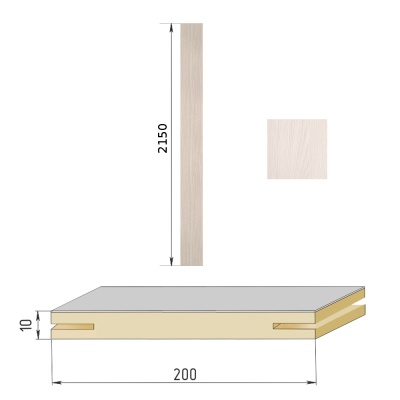 яскень рив крем добор телеск 2150х200