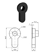 Вставка под шток INSERT TANG BL-24 (черный)
