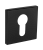 Накладка на цилиндр на квадратной розетке PUERTO (черный, арт. INET AL 03 slim B)