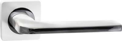 Ручка дверная Кераско, матовый супер белый-хром блестящий