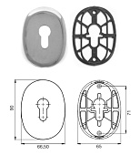 Накладка цилиндровая Fuaro хром (...)