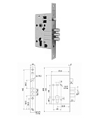 Замок врезной ПРОСАМ ЗВ4/31.55  (замок б/ручек (прямоугольная планка))