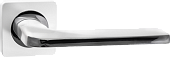 Дверная ручка Кераско на квадратной розетке (INDH 97-02, MSW/CP мат. супер белый/хром блестящий)