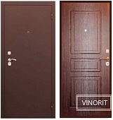 Тульские двери  А4 Грант, хром (антик медный, МДФ винорит Венге шелк) (2050*960, Левая)