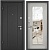 Дверь металл ТОРЭКС ДЭЛЬТА ПРО MP, т-сер букле графит РГСО, ПВХ Бьянко СК6-СМ (2050*950, L, левая, зеркало, магнит.уплотнит., Ручка Boston, темно-серый букле графит, хром)