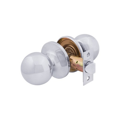 Комплект ручек с межкомнатной защелкой Итарос (кноб-шарик) хром