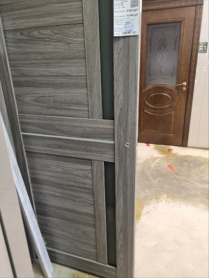 ***ДО 80 РЕ26 Корадубов Ясень эверест, покрытие Бунлаер сатинат, графит, универсальное, без врезки ЛОТ 19394141