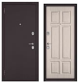 ФЭМЕЛИ МАСС, МДФ ларче бьянко М-109 (2050*960, левая, букле шоколад, хром)