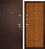 Дверь металл модель Форпост Квадро ЗД (золотой дуб) (2050*960, левая)