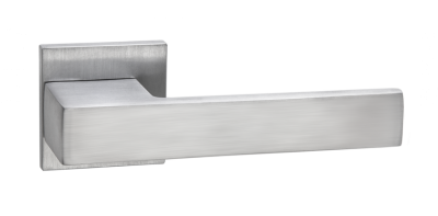 Дверная ручка Бискотти на квадратной розетке сатин хром