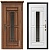 МетаЛюкс СМ1712/3 Е2 ArtWood16 мм«Тик», МДФ16 мм, эмаль, цвет «Белый», ТЕРМОРАЗРЫВ (2050*870, правая)