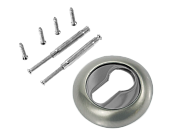 Накладка на цилиндр на круглой розетке TIXX (никель матовый/никель блестящий, арт. IN TIXX ET 08 SN/NP)