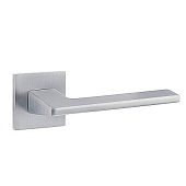 Дверная ручка H-30134-A на квадратной розетке Slim (32791, CRS сатинированный хром)