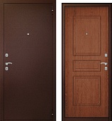 Тульские двери  А3 Монолит..., хром (антик медный, МДФ Золотой дуб) (2050*960, Правая)