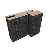 Коробка телескоп., ПВД (CPL) (Альберо) (черное дерево, 70*28, 2070, МДФ, паз 4, с упл.)