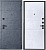 Тульские двери  Б80 ЛОФТ НОВ,черн.муар, МДФ Бетон графит/МДФ бетон снежный, два контура, черн фурн. (2050*860, правая)