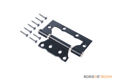 Петля без врезки стальная универс. BORDER черная 66016