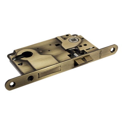 Замок с ригелем под ключ.цилинд Паллини  9171С АB (бронза)