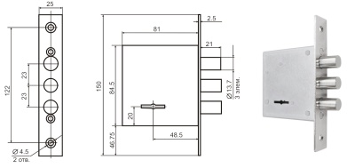 Замок Border 3В8-8Д 15