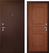 Тульские двери  А3 Монолит..., хром (антик медный, МДФ Золотой дуб) (2050*960, Правая)