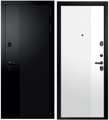Дверь мет.  ОРФЕЙ-620  Сатин черный,Софт черный, Софт айс 