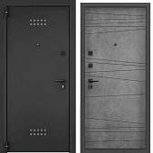 Дверь металл TOREX Х7 PRO (темно-серый букле графит, XL-2, ПВХ БЕТОН ТЁМНО-СЕРЫЙ, X6-32, черн ква (2050*950, R, правая)