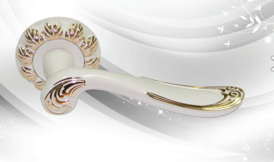 Дверная ручка Медио 55-210 GPW белый/золото