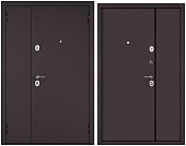 Бульдорс МЕГА МАСС СТАЛЬ (Двухстворчатая),пенопласт, букле шоколад, букле шоколад, хром (2050*1200, правая)