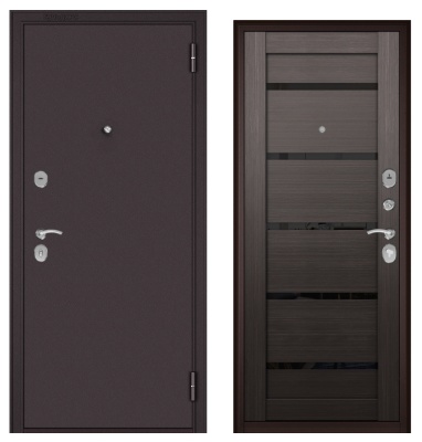 Бульдорс-ECONOM-70 Царга Пенополистирол, букле шок-д, ларче шок-д CR142 Black,2замка,разд.фурн, хром