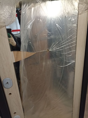 Дверь мет МЕДЕЯ 311 Сатин чёрный,МДФ 10 мм,Филадельфия крем 101Z , хром, 2050*860, L, левая, ЛОТ W690974