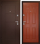 Дверь металл модель Форпост 73 Орех (2050*960, левая)