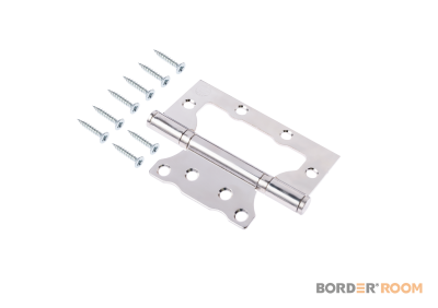 Петля без врезки стальная универс. BORDER  никель 66001