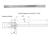 Квадрат 8*8*150 (для дверей толщиной 80-110 мм)