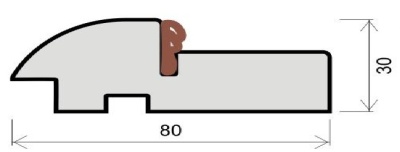 Коробка полукругл. с уплот (42мм), покрытие ПВХ