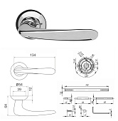 Ручка Armadillo R.LD54.Pava (Pava LD42) CP-8  (хром)